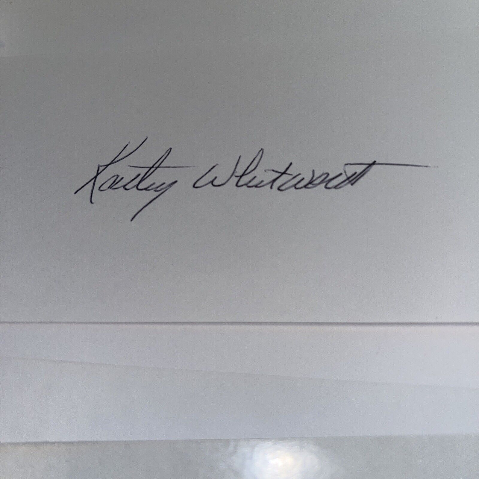 Kathy Whitworth Hofer Signed  3x5 Index Card