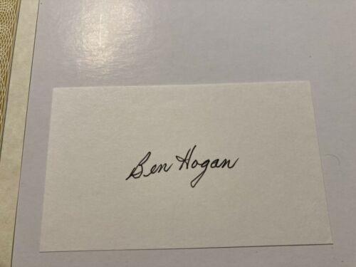 Ben Hogan Index Card Coa Us Open Winner